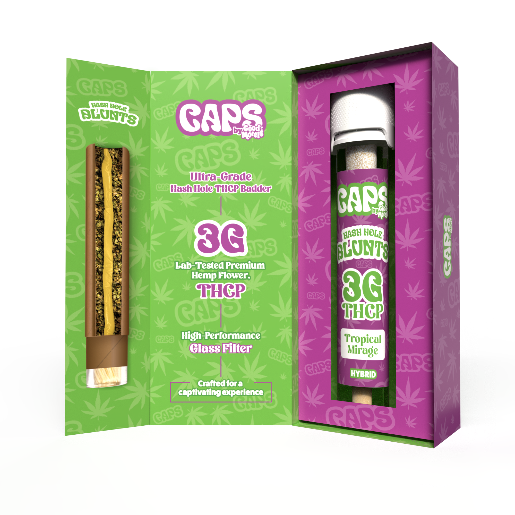 CAPS 3G Hash Hole THCP BADDER Blunts – Tropical Mirage