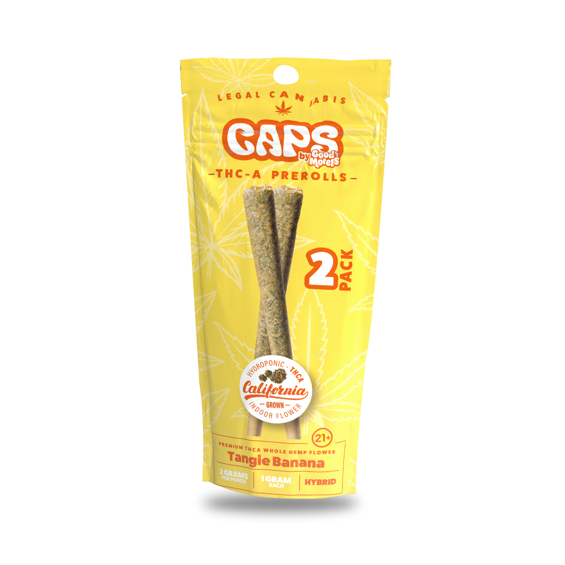 CAPS 2 Pack THC-A Prerolls 2g Total – Tangie Banana Hybrid